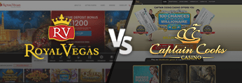 Royal Vegas vs Captain Cooks Casino