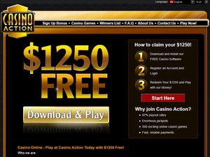 Action Casino website